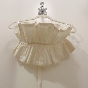 preppy ruffle bandeau top